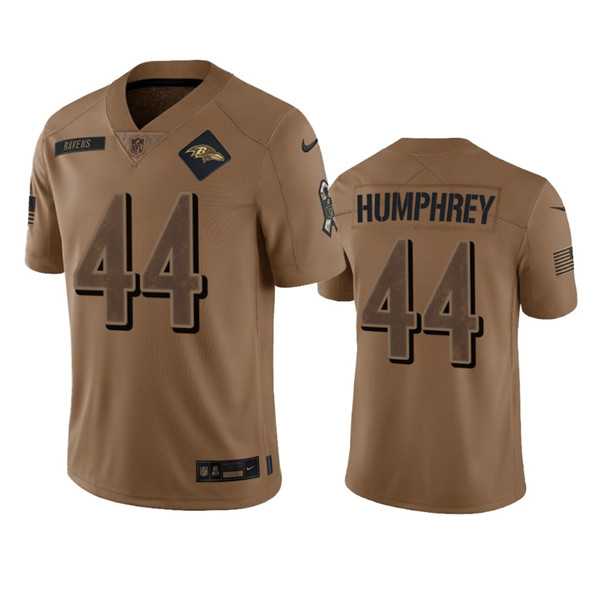 Men%27s Baltimore Ravens #44 Marlon Humphrey 2023 Brown Salute To Service Limited Football Stitched Jersey Dyin->baltimore ravens->NFL Jersey